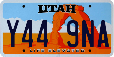 UT license plate Y449NA