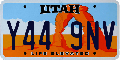 UT license plate Y449NV