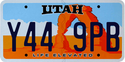 UT license plate Y449PB