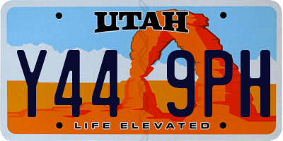UT license plate Y449PH