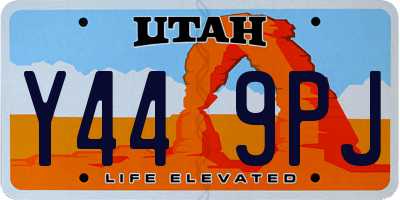 UT license plate Y449PJ