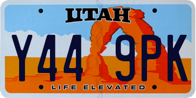 UT license plate Y449PK