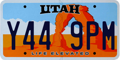 UT license plate Y449PM