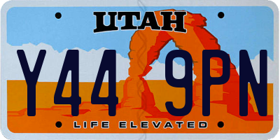 UT license plate Y449PN