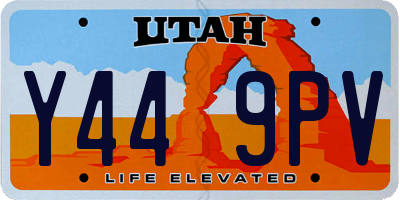 UT license plate Y449PV