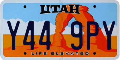 UT license plate Y449PY