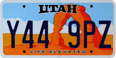 UT license plate Y449PZ