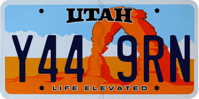 UT license plate Y449RN