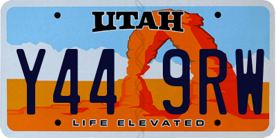 UT license plate Y449RW
