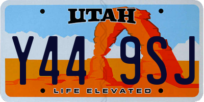 UT license plate Y449SJ