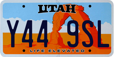 UT license plate Y449SL