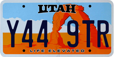 UT license plate Y449TR