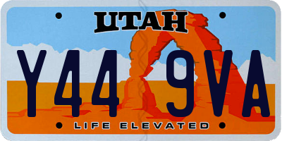 UT license plate Y449VA