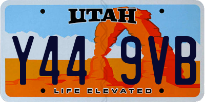UT license plate Y449VB