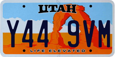 UT license plate Y449VM