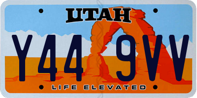 UT license plate Y449VV