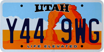 UT license plate Y449WG