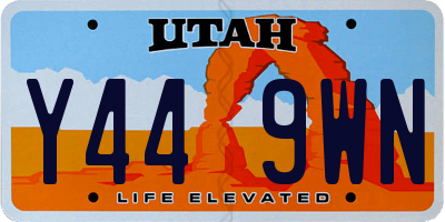 UT license plate Y449WN