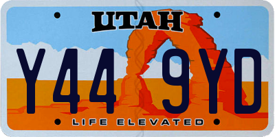 UT license plate Y449YD