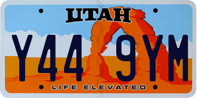 UT license plate Y449YM