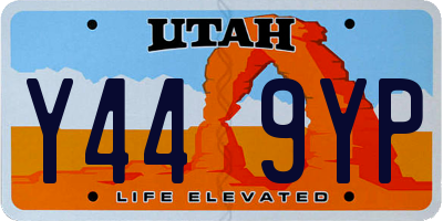 UT license plate Y449YP