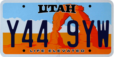 UT license plate Y449YW