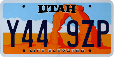 UT license plate Y449ZP