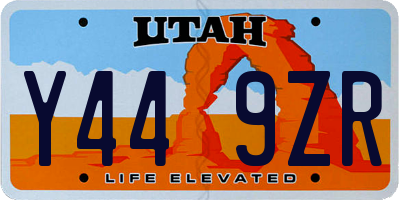 UT license plate Y449ZR
