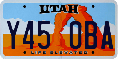UT license plate Y450BA