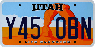 UT license plate Y450BN