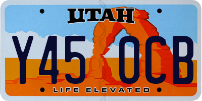 UT license plate Y450CB