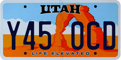 UT license plate Y450CD