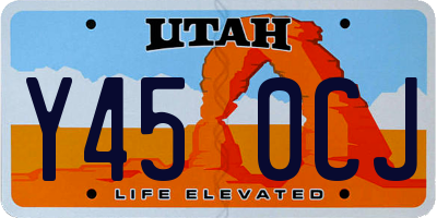 UT license plate Y450CJ