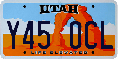 UT license plate Y450CL