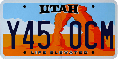 UT license plate Y450CM