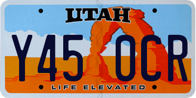 UT license plate Y450CR