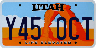 UT license plate Y450CT