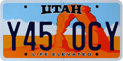 UT license plate Y450CY
