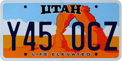 UT license plate Y450CZ