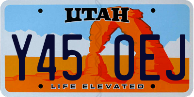UT license plate Y450EJ