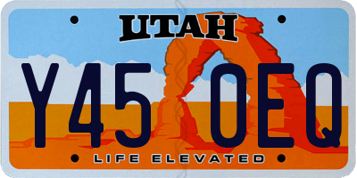 UT license plate Y450EQ