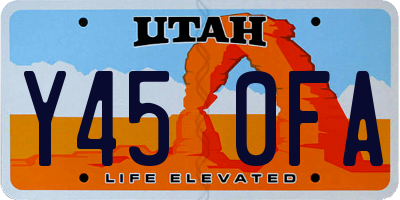 UT license plate Y450FA