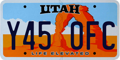UT license plate Y450FC