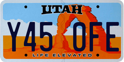 UT license plate Y450FE