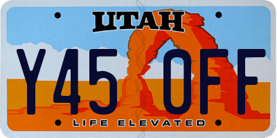 UT license plate Y450FF