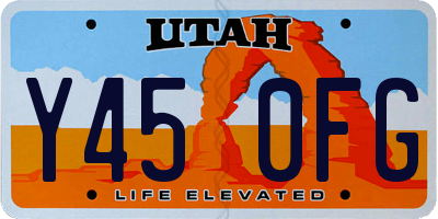 UT license plate Y450FG