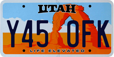 UT license plate Y450FK