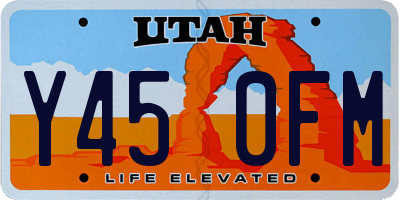 UT license plate Y450FM