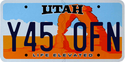 UT license plate Y450FN