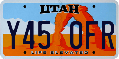 UT license plate Y450FR